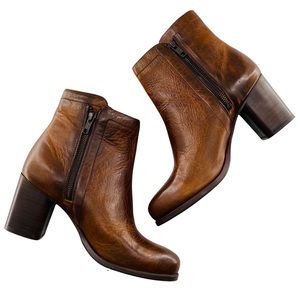 Frye Brown Leather Ankle Booties